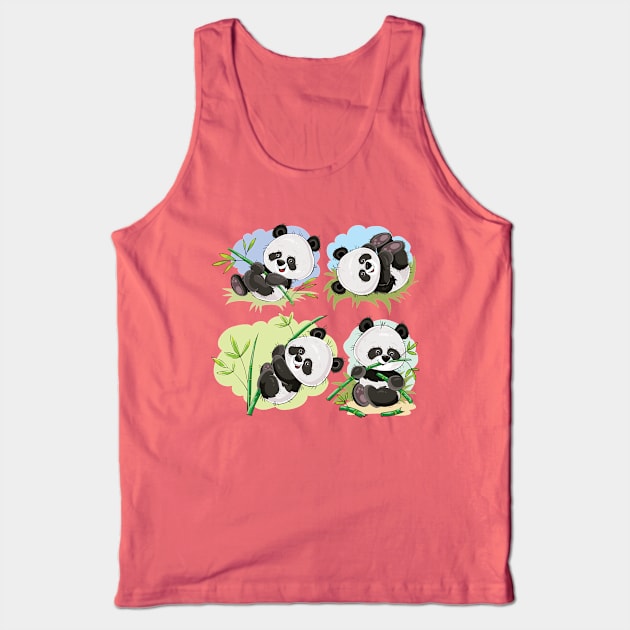 Panda Collection Tank Top by Mako Design 